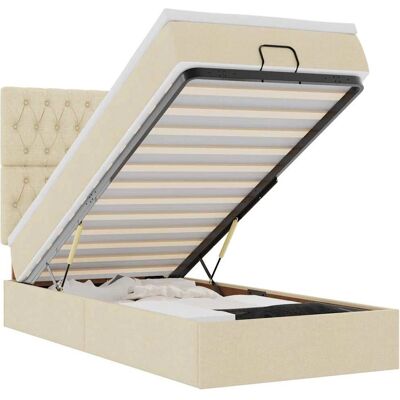 vidaXL Bett mit Stauraum, Modell 3313214, Creme vidaXL Bett mit Stauraum, Modell 3313214, Creme