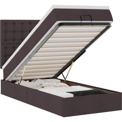 VidaXL Bett mit Stauraum - Dunkelbraun - Bett VidaXL Bett mit Stauraum - Dunkelbraun - Bett