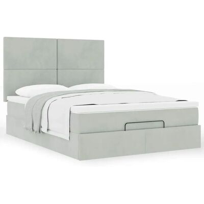 vidaXL Ottoman Bed Frame - 140x200 cm - Moderne opbergruimtebed vidaXL Ottoman Bed Frame - 140x200 cm - Moderne opbergruimtebed