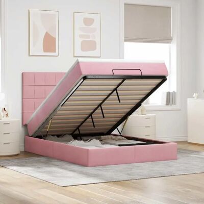 vidaXL Ottoman-Bett mit Matratzen Rosa - Bett Typ vidaXL Ottoman-Bett mit Matratzen Rosa - Bett Typ
