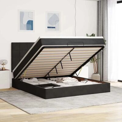 vidaXL Ottoman-Bett mit Matratzen Schwarz 180x200 cm - Bett mit Stauraum vidaXL Ottoman-Bett mit Matratzen Schwarz 180x200 cm - Bett mit Stauraum