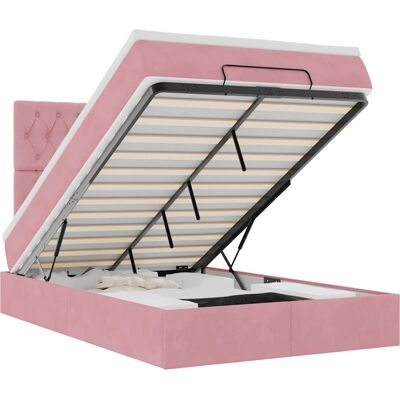 VidaXL Rosa Samt Ottoman Bett - Bett VidaXL Rosa Samt Ottoman Bett - Bett