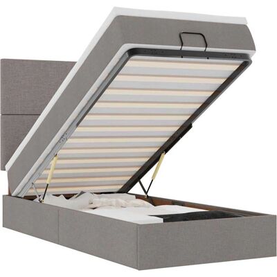 VidaXL Bett mit Stauraum - Grau-Braun - Bett VidaXL Bett mit Stauraum - Grau-Braun - Bett
