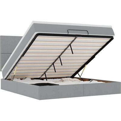 vidaXL Ottomane Bett mit Matratze & LEDs - Stauraum & Komfort vidaXL Ottomane Bett mit Matratze & LEDs - Stauraum & Komfort