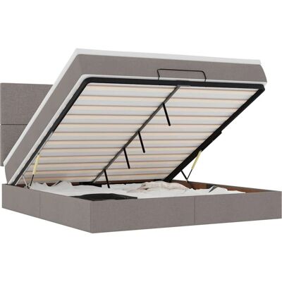 VidaXL Bett mit Stauraum - Grau-Braun - Bett VidaXL Bett mit Stauraum - Grau-Braun - Bett