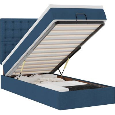 vidaXL Ottomane Bett mit Matratze & LEDs Blau - Komfort & Stauraum vidaXL Ottomane Bett mit Matratze & LEDs Blau - Komfort & Stauraum