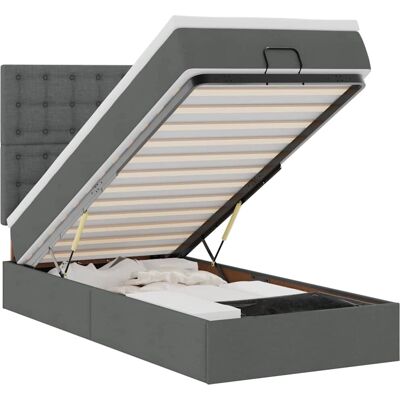 vidaXL Ottomabett mit Matratze & LEDs - Stauraum & Komfort vidaXL Ottomabett mit Matratze & LEDs - Stauraum & Komfort