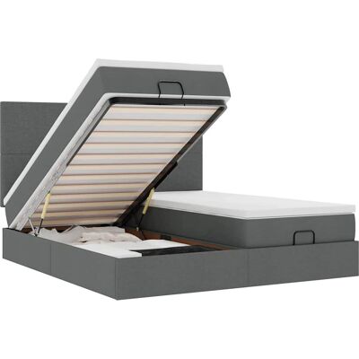 vidaXL Ottoman-Bett mit Stauraum & LEDs - Bett vidaXL Ottoman-Bett mit Stauraum & LEDs - Bett