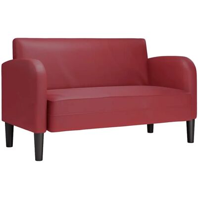 vidaXL Canapé Loveseat Vermelho - Cuir synthétique - Publicité vidaXL Canapé Loveseat Vermelho - Cuir synthétique - Publicité