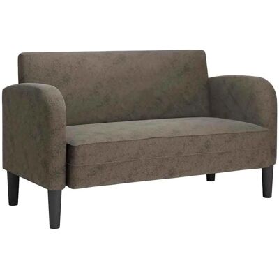 vidaXL Canapé deux places gris foncé 110cm en similpelle - Publicité vidaXL Canapé deux places gris foncé 110cm en similpelle - Publicité