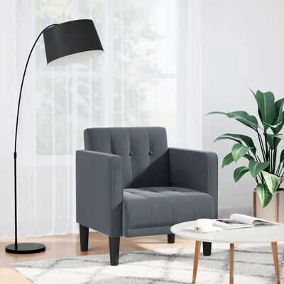 vidaXL Sessel Dunkelgrau 53cm Samt - Sofa vidaXL Sessel Dunkelgrau 53cm Samt - Sofa