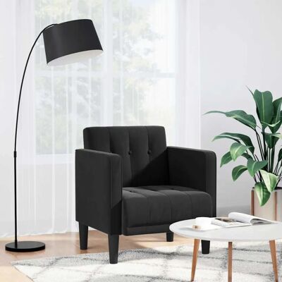 vidaXL Sofa mit Samtstoff Schwarz 53cm - Sofa vidaXL Sofa mit Samtstoff Schwarz 53cm - Sofa