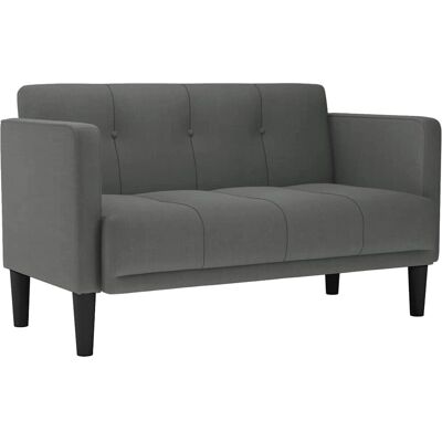 vidaXL Dunkelgraues 111 cm Zweisitzer-Sofa - Lounge Möbel vidaXL Dunkelgraues 111 cm Zweisitzer-Sofa - Lounge Möbel