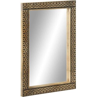 Lustro do łazienki z drewna mango vidaXL - 50x70cm - Dekoracja ścienna Lustro do łazienki z drewna mango vidaXL - 50x70cm - Dekoracja ścienna