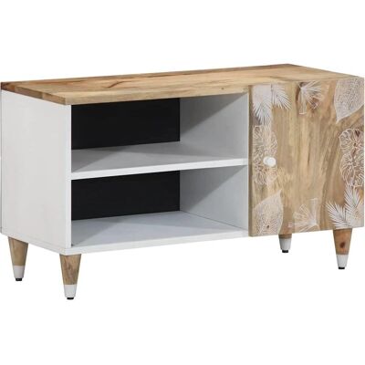 vidaXL TV-Schrank 80x31,5x46 cm Massives Mangoholz TV-Unterstand TV Sideboard vidaXL TV-Schrank 80x31,5x46 cm Massives Mangoholz TV-Unterstand TV Sideboard