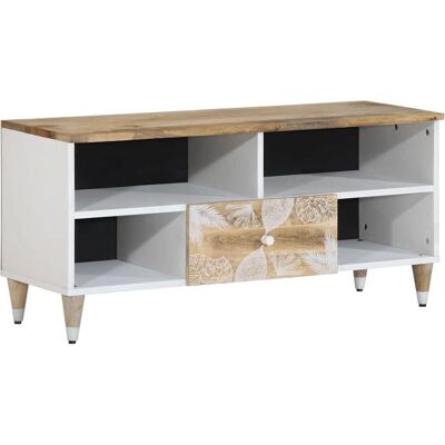 vidaXL TV-Schrank - Mangoholz - 100x33,5x46 cm - Fernsehtisch vidaXL TV-Schrank - Mangoholz - 100x33,5x46 cm - Fernsehtisch
