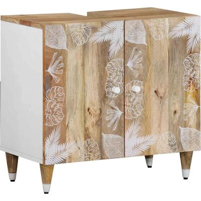vidaXL Badeværelsesskab - 62x33x58 cm - Massivt mangotræ vidaXL Badeværelsesskab - 62x33x58 cm - Massivt mangotræ