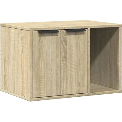 vidaXL Caixa de areia para gatos Sonoma Carvalho 60x40x40 cm - Casa para gatos vidaXL Caixa de areia para gatos Sonoma Carvalho 60x40x40 cm - Casa para gatos