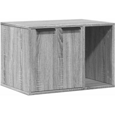 vidaXL Caixa de areia para gatos Sonoma Cinza - Casa para gatos vidaXL Caixa de areia para gatos Sonoma Cinza - Casa para gatos