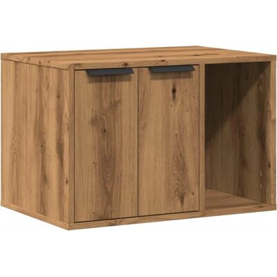 VidaXL Oak Cat Litter Box Enclosure - Hidden Cat House & Cabinet VidaXL Oak Cat Litter Box Enclosure - Hidden Cat House & Cabinet