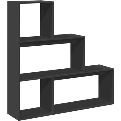 vidaXL 857986 Schwarzes 3-stöckiges Bücherregal - Wohnzimmer vidaXL 857986 Schwarzes 3-stöckiges Bücherregal - Wohnzimmer
