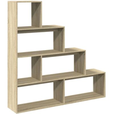 vidaXL Raumteiler-Bücherregal 4 Stufen Sonoma Eiche 143,5x29x143,5 cm Holz vidaXL Raumteiler-Bücherregal 4 Stufen Sonoma Eiche 143,5x29x143,5 cm Holz