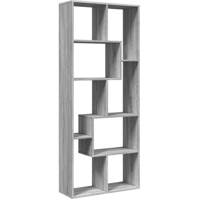 vidaXL 858080 Scheidingswand Boekenkast - Grijs Sonoma - 67x25x161,5 cm vidaXL 858080 Scheidingswand Boekenkast - Grijs Sonoma - 67x25x161,5 cm