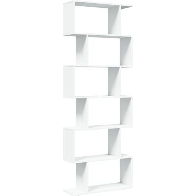 vidaXL 858084 Wit 6-laags Boekenkast - Kamerverdeler - Woonkamermeubel vidaXL 858084 Wit 6-laags Boekenkast - Kamerverdeler - Woonkamermeubel