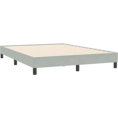 vidaXL Bettgestell - Samt Hellgrau 140x210cm vidaXL Bettgestell - Samt Hellgrau 140x210cm