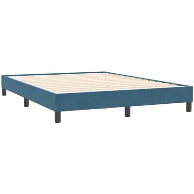 vidaXL Bedframe - Fluwelen Donkerblauw 140x210cm Support vidaXL Bedframe - Fluwelen Donkerblauw 140x210cm Support