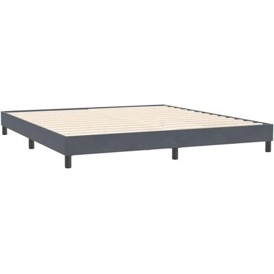 vidaXL Bettgestell Dunkelgrau Samt 200x210cm - Bett vidaXL Bettgestell Dunkelgrau Samt 200x210cm - Bett