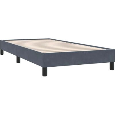 vidaXL Bettgestell Dunkelgrau 90x220cm Samt - Bettgestell vidaXL Bettgestell Dunkelgrau 90x220cm Samt - Bettgestell