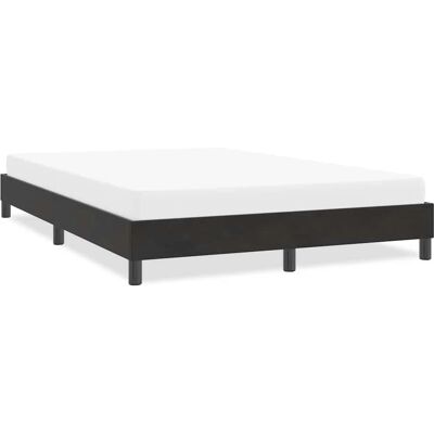 vidaXL Bedframe 160x220cm Fluweel Zwart - Bedframe vidaXL Bedframe 160x220cm Fluweel Zwart - Bedframe