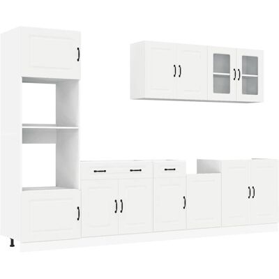 vidaXL Küchen-Schränke Set - 7-tlg. Grau Kalmar Design vidaXL Küchen-Schränke Set - 7-tlg. Grau Kalmar Design