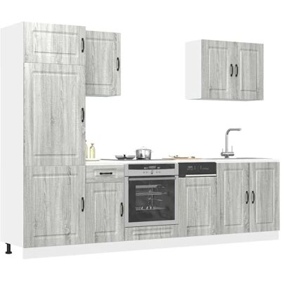vidaXL Küchenschrank-Set Grau Sonoma 7-tlg. - Küchenaufbewahrung vidaXL Küchenschrank-Set Grau Sonoma 7-tlg. - Küchenaufbewahrung