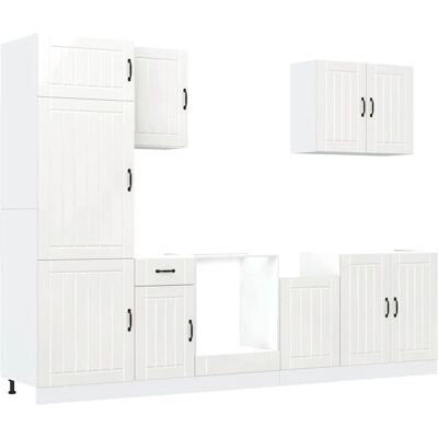 vidaXL Kalmar Wit 7-delig Keukenkastenset - Keukenmeubels vidaXL Kalmar Wit 7-delig Keukenkastenset - Keukenmeubels