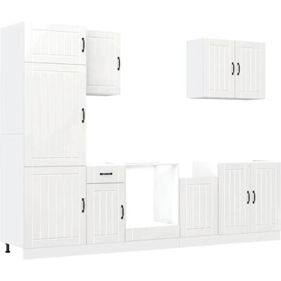 vidaXL Kalmar Wit 7-delig Keukenkastenset Hoogglans vidaXL Kalmar Wit 7-delig Keukenkastenset Hoogglans