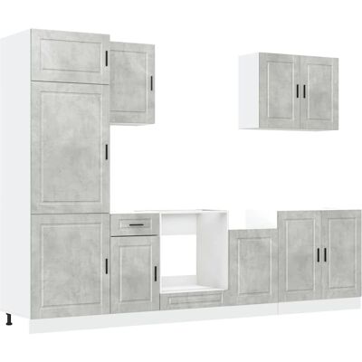 vidaXL Kalmar Engineered Wood Küchenunterschrank - Platzsparend Grau - Küchenschrank-Set vidaXL Kalmar Engineered Wood Küchenunterschrank - Platzsparend Grau - Küchenschrank-Set