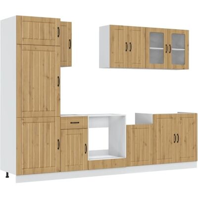 vidaXL Kalmar Sonoma Eiken 8-delig Keukenkastenset vidaXL Kalmar Sonoma Eiken 8-delig Keukenkastenset