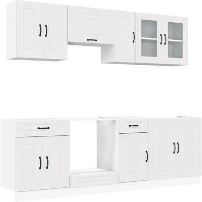 vidaXL 8-teiliges Küchenunterschrank-Set Kalmar Weiß - Küchenunterschrank vidaXL 8-teiliges Küchenunterschrank-Set Kalmar Weiß - Küchenunterschrank