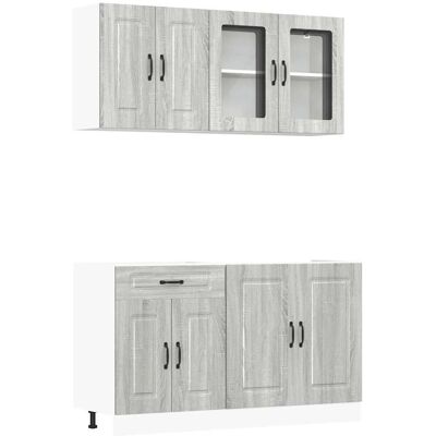 Ensemble de 4 armoires de cuisine Kalmar Sonoma gris vidaXL - Armoires de cuisine - Publicité Ensemble de 4 armoires de cuisine Kalmar Sonoma gris vidaXL - Armoires de cuisine - Publicité