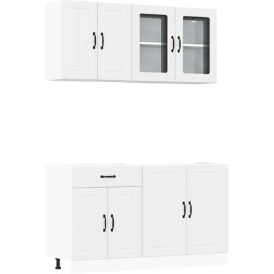 vidaXL Küchenaufbewahrungsschrank - 4-teiliges Set, Weiß vidaXL Küchenaufbewahrungsschrank - 4-teiliges Set, Weiß