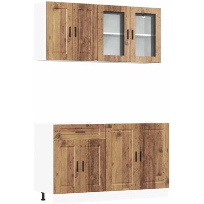 vidaXL Keukenkast Set 4 Stuks Engineered Wood vidaXL Keukenkast Set 4 Stuks Engineered Wood
