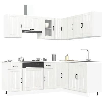 vidaXL Ensemble de 11 Armoires de Cuisine Kalmar Blanc Brillant - Meubles de Cuisine - Publicité vidaXL Ensemble de 11 Armoires de Cuisine Kalmar Blanc Brillant - Meubles de Cuisine - Publicité