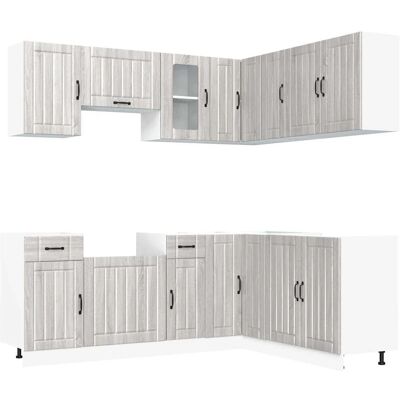 vidaXL Kalmar Grau Sonoma 11-teiliges Küchenschrank-Set - Küchenschränke vidaXL Kalmar Grau Sonoma 11-teiliges Küchenschrank-Set - Küchenschränke