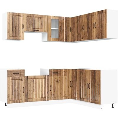 vidaXL Küchenschrank-Set Alt Holz - 11 Stück - Küchentyp vidaXL Küchenschrank-Set Alt Holz - 11 Stück - Küchentyp