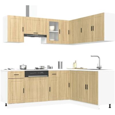 vidaXL Porto Sonoma Eiche 11-tlg. Küchenschrank-Set - Küchenmöbel vidaXL Porto Sonoma Eiche 11-tlg. Küchenschrank-Set - Küchenmöbel