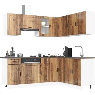 vidaXL Porto Old Wood 11-teiliges Küchenschranks-Set - Küchenmöbel vidaXL Porto Old Wood 11-teiliges Küchenschranks-Set - Küchenmöbel