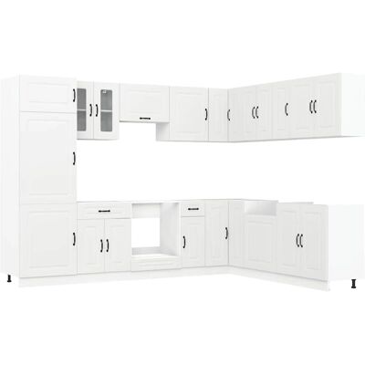 vidaXL Kalmar Weiß 14-teiliges Küchenschrank-Set - Küchenaufbewahrung vidaXL Kalmar Weiß 14-teiliges Küchenschrank-Set - Küchenaufbewahrung
