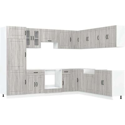 vidaXL Küchenschrank-Set - Grau Sonoma - 14 Teile vidaXL Küchenschrank-Set - Grau Sonoma - 14 Teile
